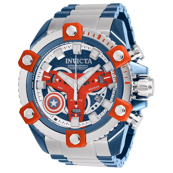 Invicta Men's 26763 Marvel Captain America Automatic Blue and Silver Stainless Steel Watch