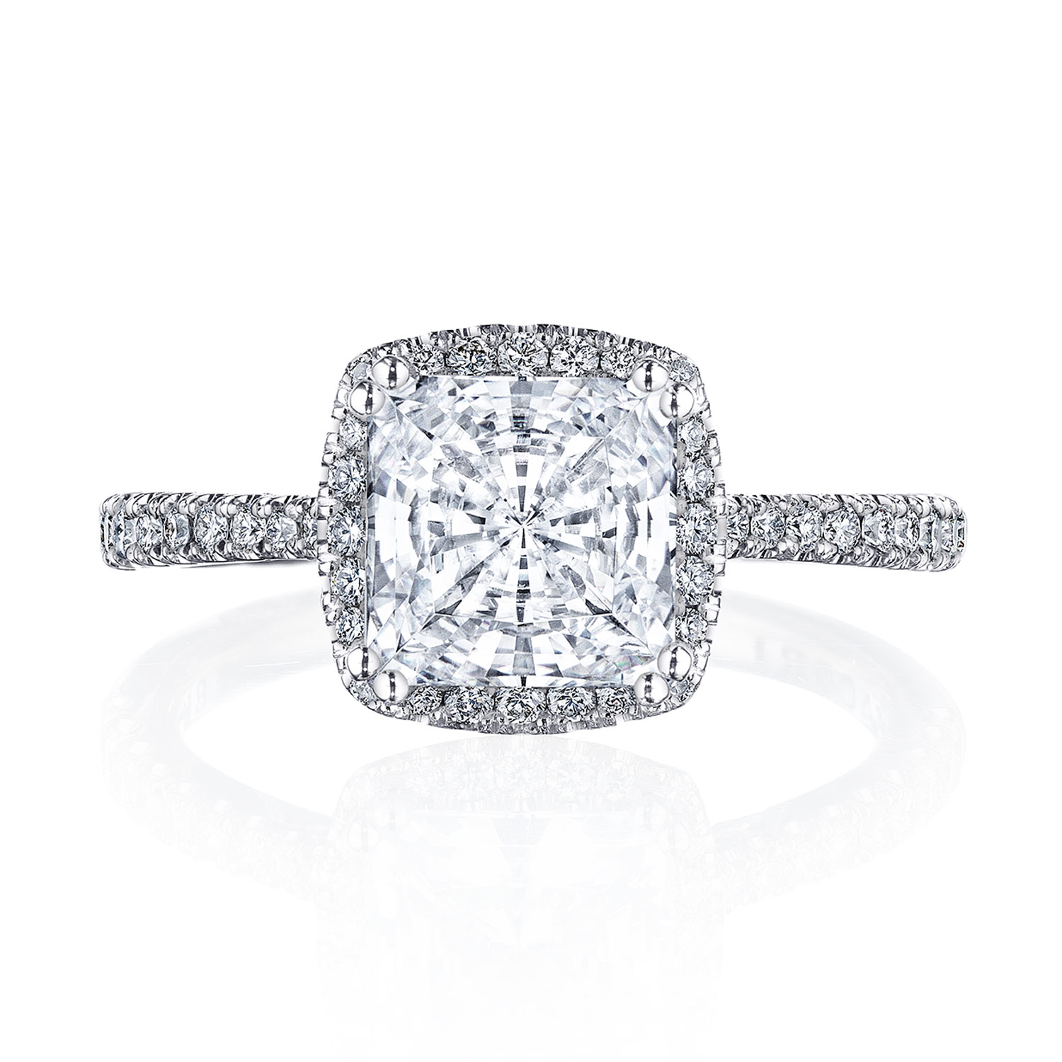 2677PRCU Princess with Cushion Bloom Engagement Ring