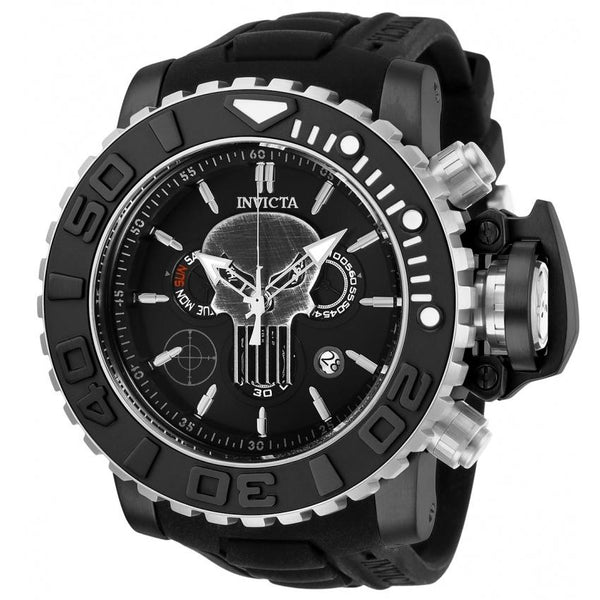 Invicta Men's 26786 Marvel Punisher Black Silicone Watch