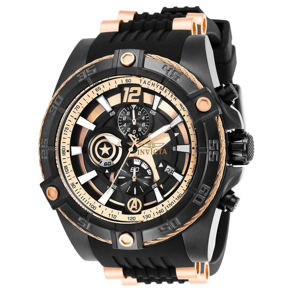 Invicta Men's 26791 Marvel Ironman Black and Rose-Tone Inserts Stainless Steel Watch