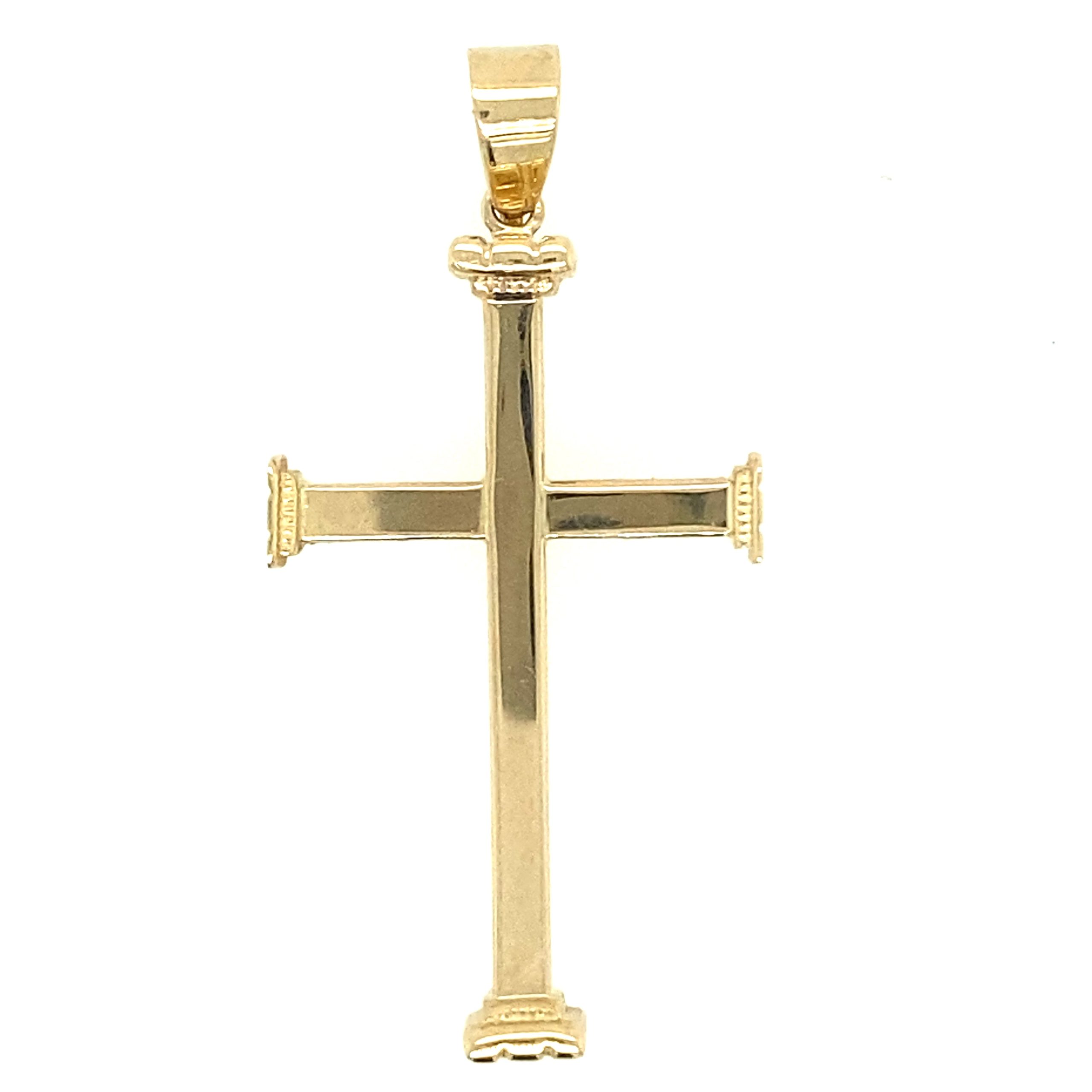 14k Gold Plain Cross Pendant