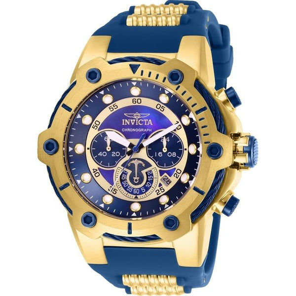 Invicta Men's 26816 Bolt Blue and Gold-Tone Polyurethane and Stainless Steel Watch