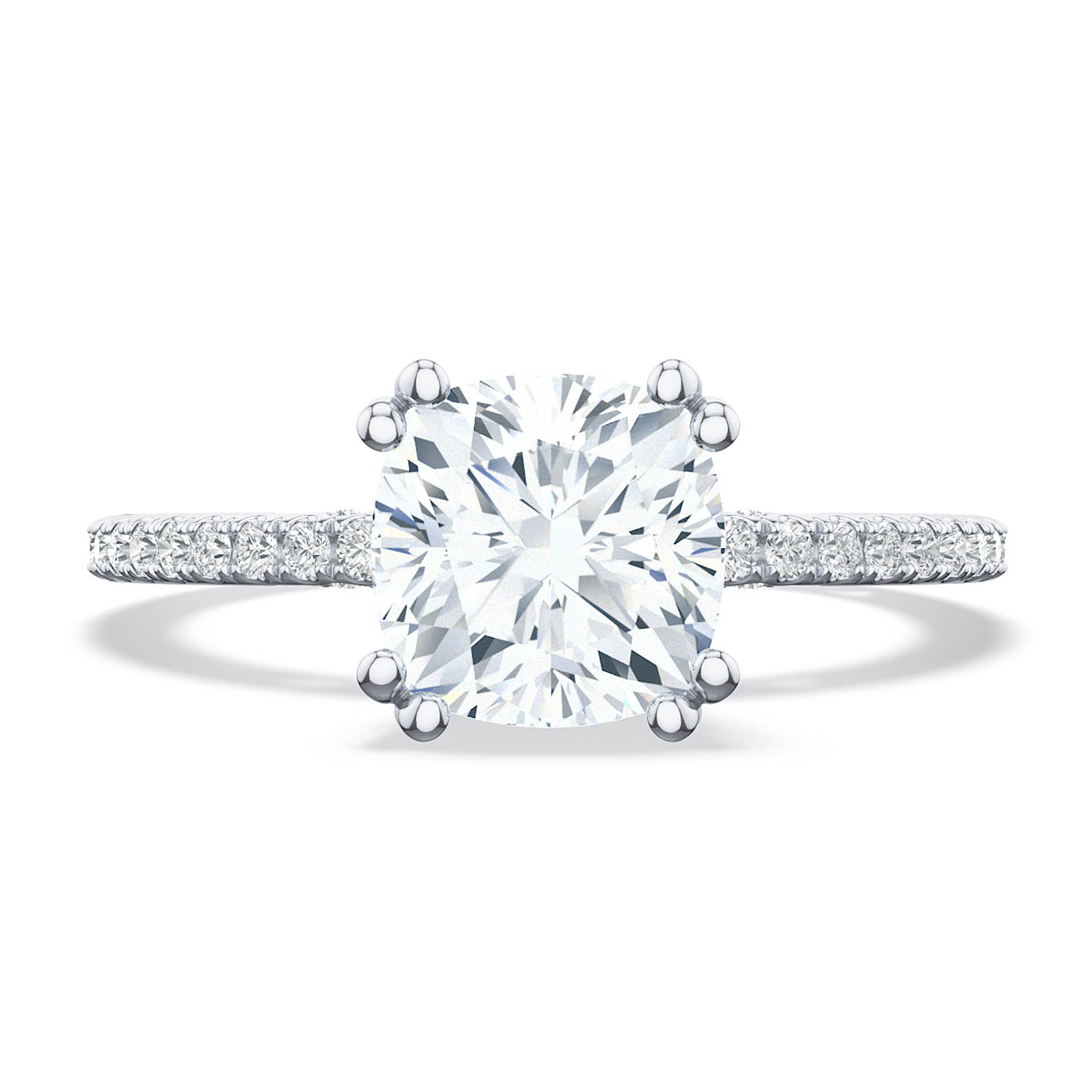 268315CU Cushion Solitaire Engagement Ring