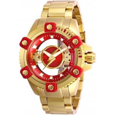 Invicta Men's 26843 DC Comics Flash Mechanical Gold-Tone Stainless Steel Watch