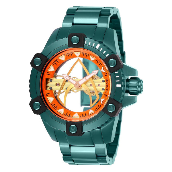 Invicta Men's 26845 DC Comics Aquaman Mechanical Teal Stainless Steel Watch