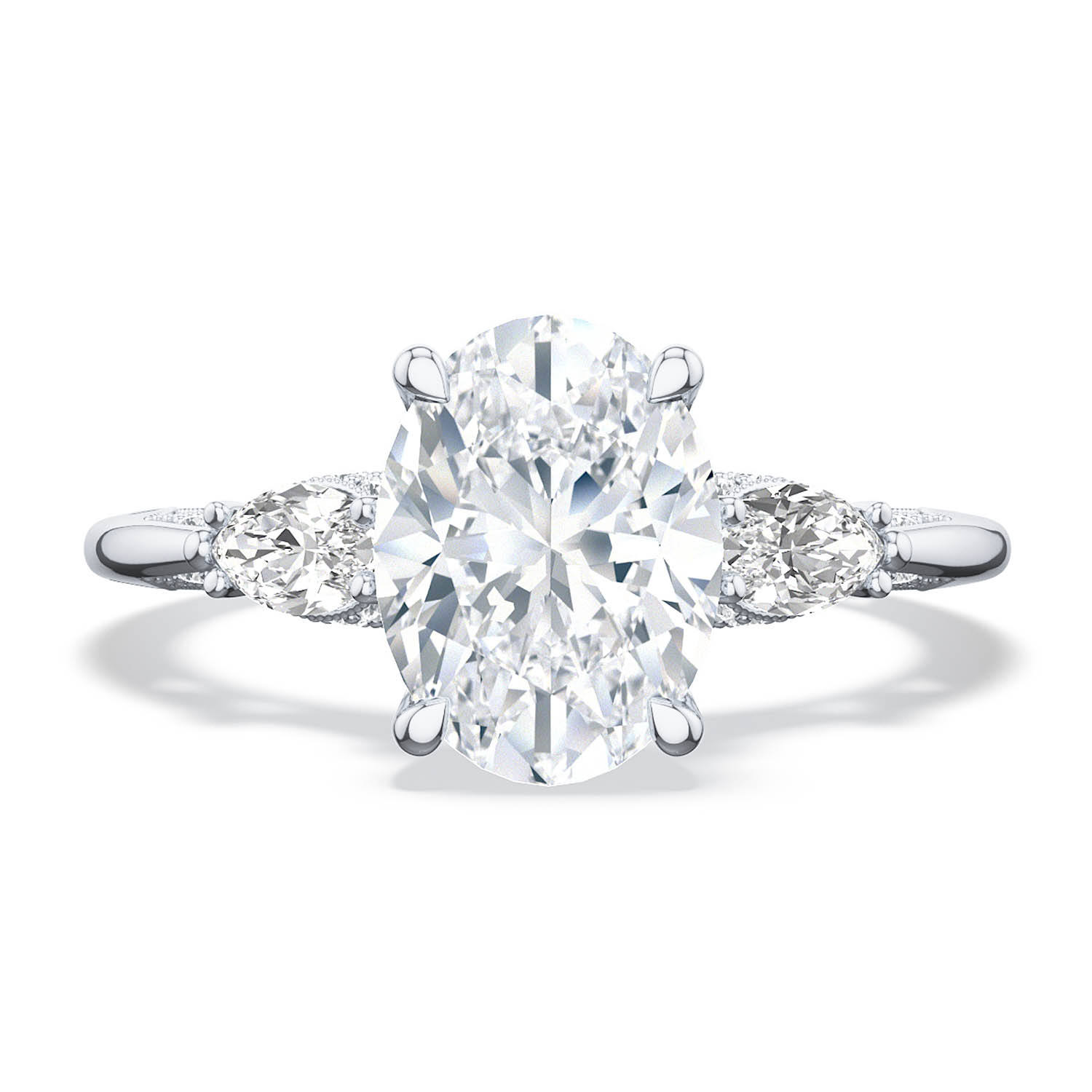 2685OV Oval 3-Stone Engagement Ring