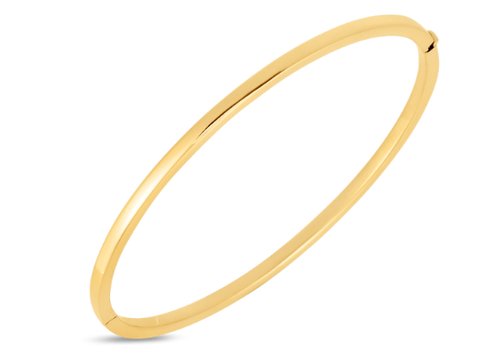 18K YELLOW GOLD CLASSIC OVAL BANGLE