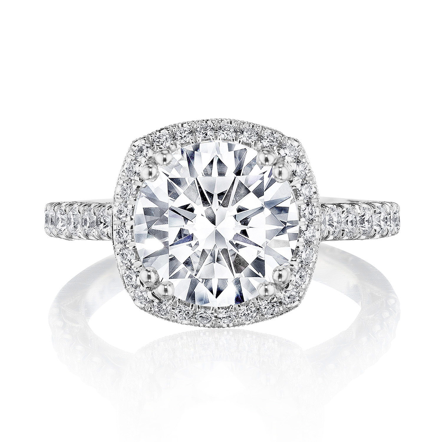 269122CU Cushion Bloom Engagement Ring