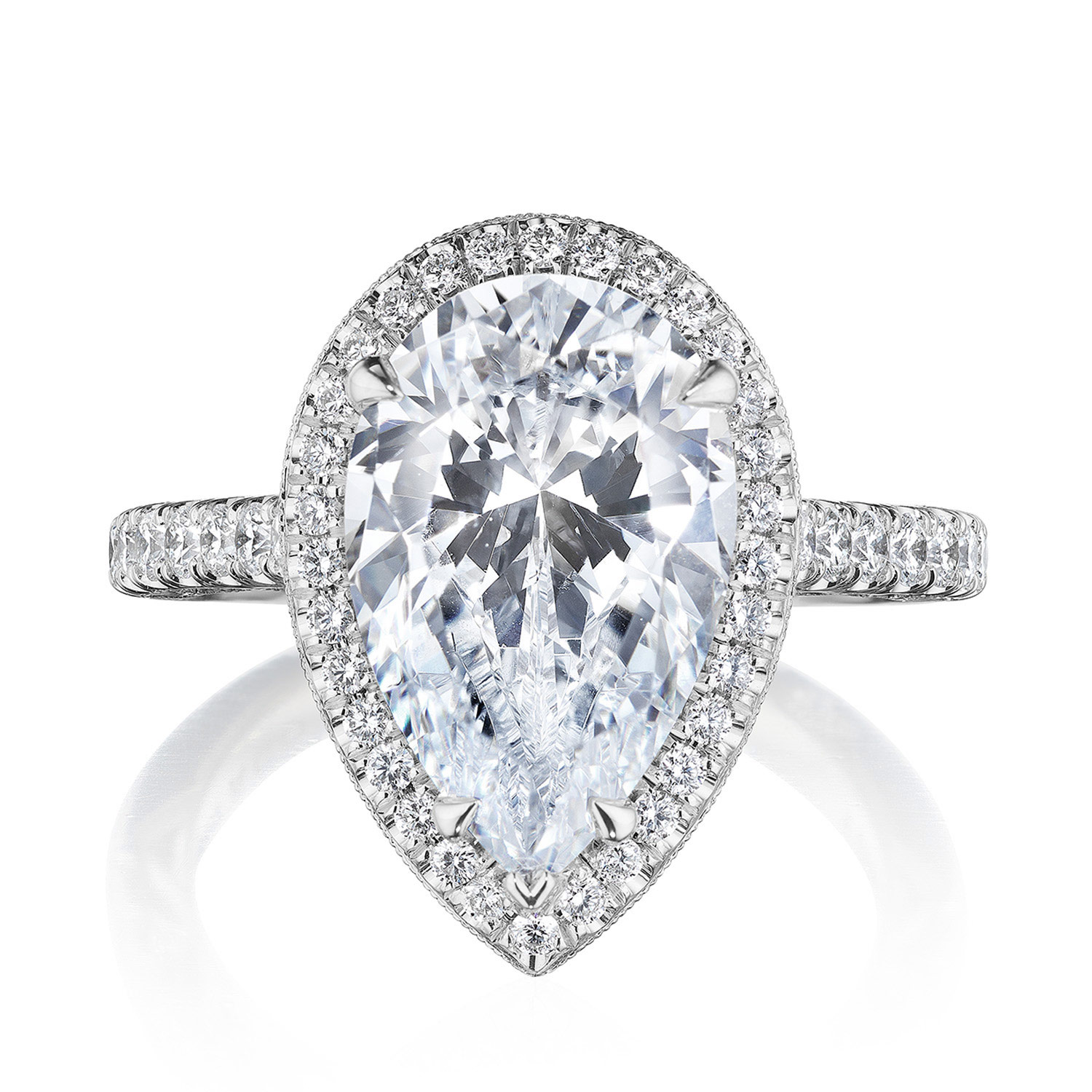269122PS Pear Bloom Engagement Ring