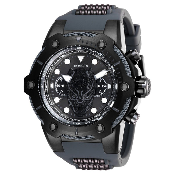 Invicta Men's 26919 Black Panther Grey and Silver Inserts Silicone Watch