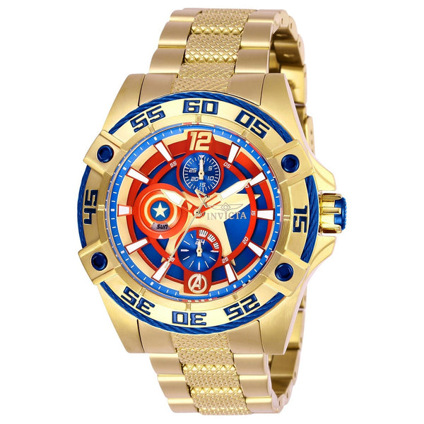Invicta Women's 27019 Marvel Captain America Gold-Tone Stainless Steel Watch