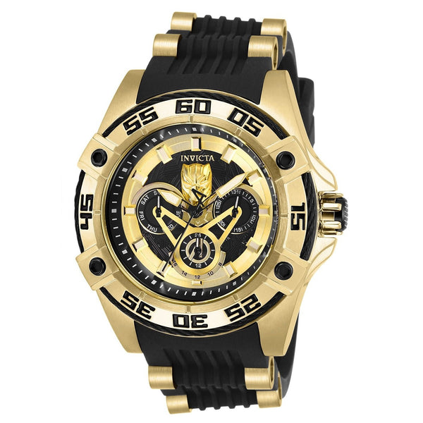 Invicta Women's 27030 Marvel Ironman Black and Gold-Tone Polyurethane and Stainless Steel Watch