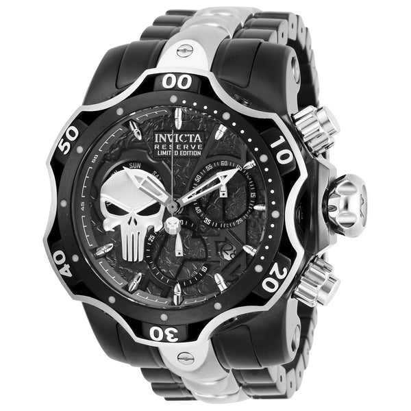 Invicta Men's 27041 Marvel Punisher Black and Silver Stainless Steel Watch