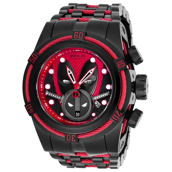 Invicta Men's 27151 Marvel Deadpool Black and Red Stainless Steel Watch