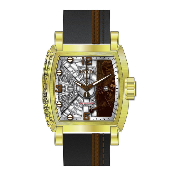 Invicta Men's 27171 Star Wars Chewbacca Automatic Black Leather Watch
