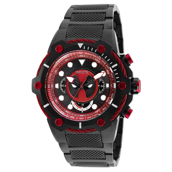 Invicta Men's 27324 Marvel Deadpool Black Stainless Steel Watch