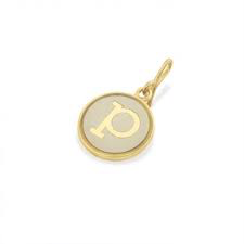 Letter P Etching Charm (14kt Gold)