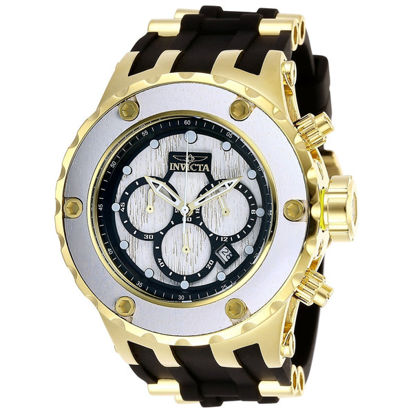 Invicta Men's 27914 Reserve Black and Gold-Tone Inserts Silicone Watch