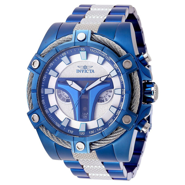 Invicta Men's 27969 Star Wars Jango Fett Blue and Silver Stainless Steel Watch