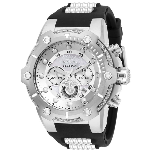 Invicta Men's 28039 Bolt Black and Silver Inserts Silicone Watch