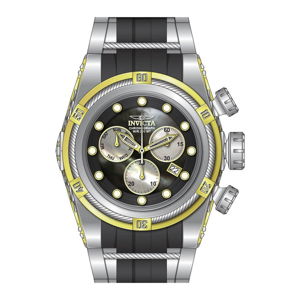 Invicta Men's 28159 Bolt Black and Silver Silicone Watch