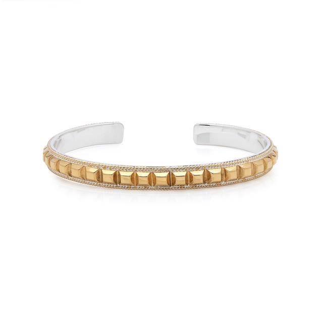Studded Stacking Cuff Bracelet (Gold)