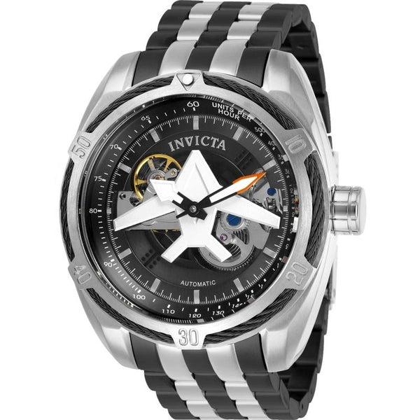 Invicta Men's 28215 Aviator Automatic Black and Silver Stainless Steel Watch