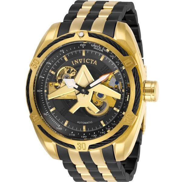Invicta Men's 28217 Aviator Automatic Black and Gold-Tone Stainless Steel Watch
