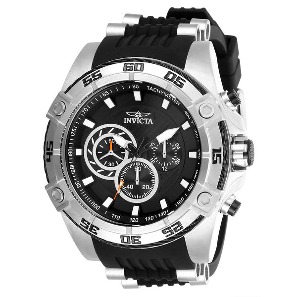 Invicta Men's 28227 Speedway Black and Silver Silicone Watch