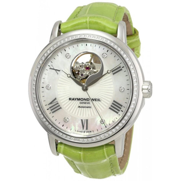 Raymond Weil Women's 2827-LS5-00966 Maestro Diamond Green Leather Watch
