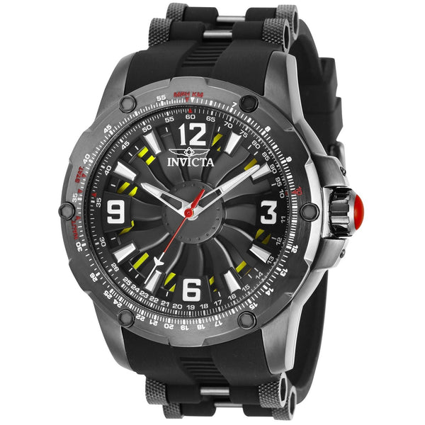 Invicta Men's 28280 S1 Rally Black and Gunmetal Inserts Silicone Watch