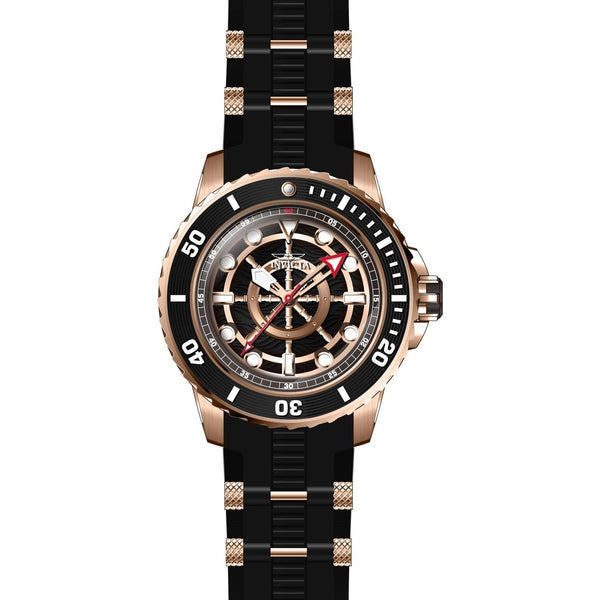 Invicta Men's 28313 Pro Diver Black and Rose-Tone Inserts Silicone Watch