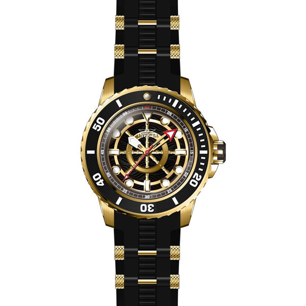 Invicta Men's 28314 Pro Diver Black and Gold-Tone Inserts Silicone Watch