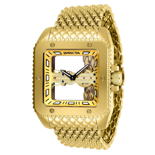 Invicta Men's 28508 Cuadro Mechanical Gold-Tone Stainless Steel Mesh Watch