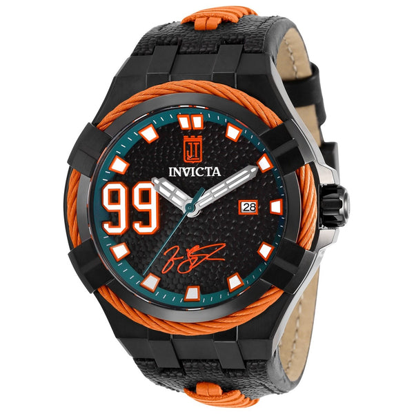 Invicta Men's 28523 Jason Taylor Automatic Black Leather Watch