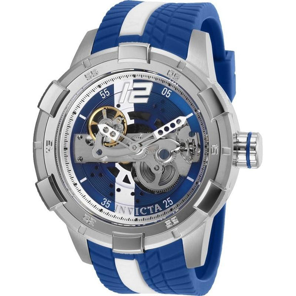 Invicta Men's 28593 S1 Rally Automatic Blue and White Silicone Watch