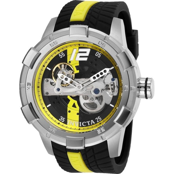 Invicta Men's 28594 S1 Rally Automatic Black and Yellow Silicone Watch