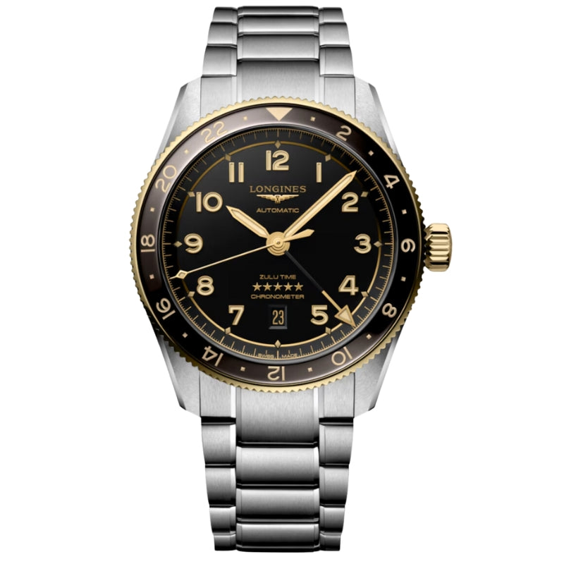Longines Spirit Zulu Time Two-Tone Steel and Yellow Gold GMT 42mm - L3.812.5.53.6