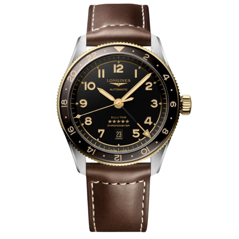 Longines Spirit Zulu Time Two-Tone Steel and Yellow Gold GMT 42mm - L3.812.5.53.2