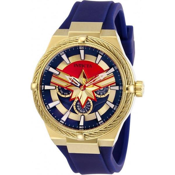 Invicta Women's 28816 Marvel Captain Marvel Blue Silicone Watch