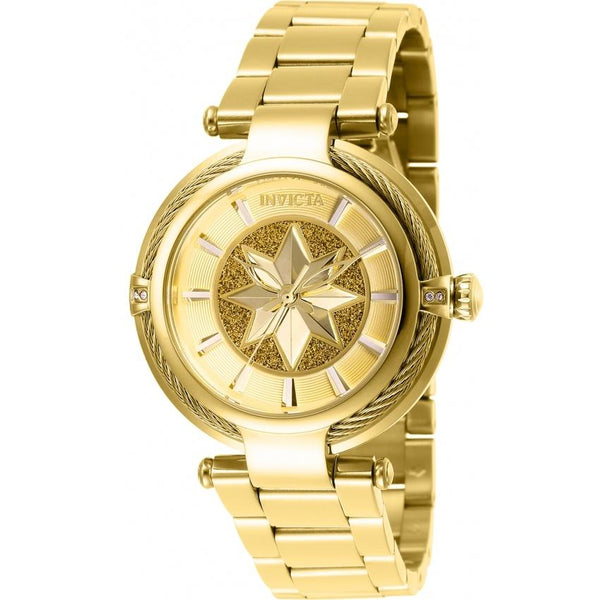 Invicta Women's 28833 Marvel Captain Marvel Gold-Tone Stainless Steel Watch