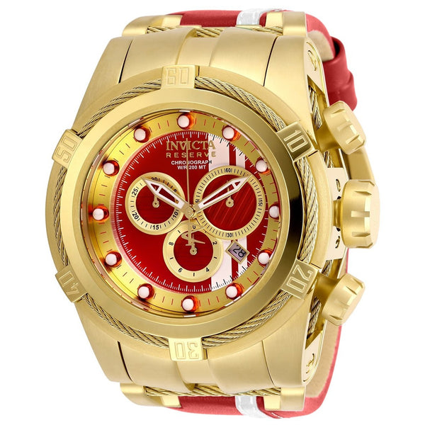 Invicta Men's 29050 Reserve Race Team Red Leather and Stainless Steel Watch