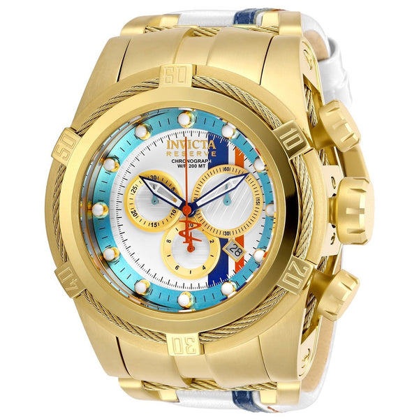 Invicta Men's 29051 Reserve Race Team White Leather and Stainless Steel Watch