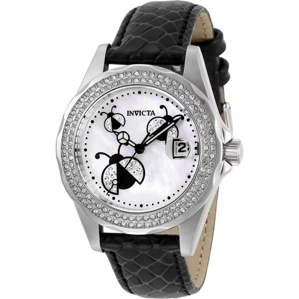 Invicta Women's 29074 Angel Black Leather Watch