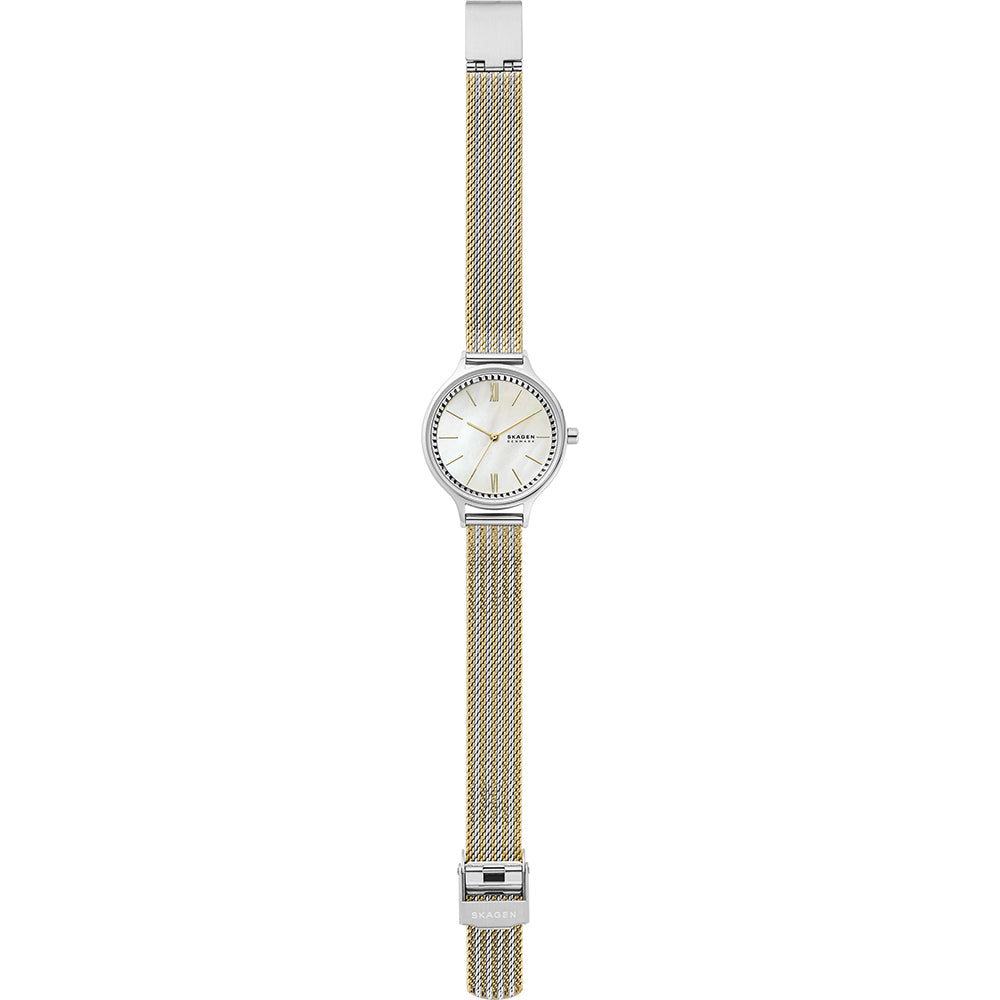 Anita Two-Tone Mesh Watch (Silver/Gold)