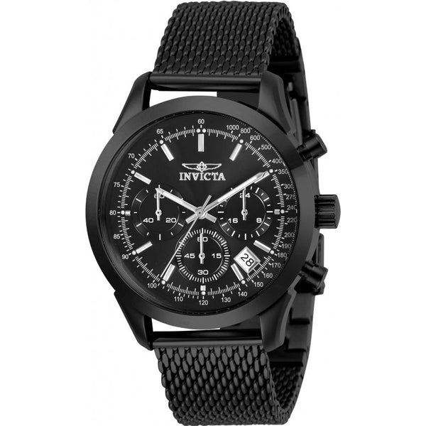 Invicta Men's 29608 Aviator Black Stainless Steel Watch