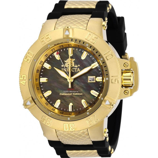 Invicta Men's 29618 Subaqua Noma III Black and Gold-tone Inserts Silicone Watch