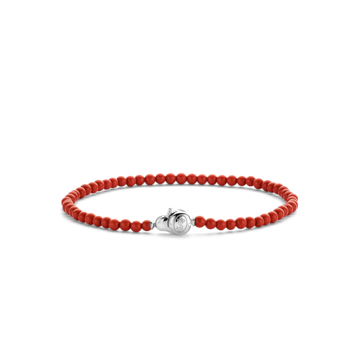 Small Coral Red Beads Bracelet