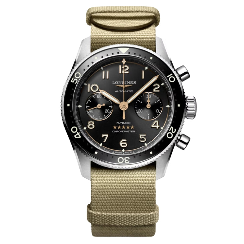 Longines Spirit Flyback Chronograph Black Dial GMT - L3.821.4.53.9