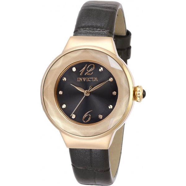 Invicta Women's 29784 Angel Black Leather Watch